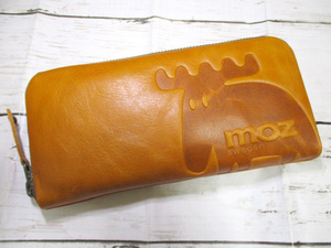 新品 財布 レディース 長財布 ラウンド モズ moz ブランド 本革 POPなカラーデザイン new エルク キャメル