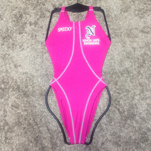 超絶レア 非売品 SPEEDO 日◯大学 公式戦用 選手支給品 超ハイレグ競泳水着 Mサイズ used超美品 支給品シリコンキャップ付