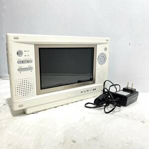 (志木)動作品★TWINBIRD/ツインバード 防水ポータブルDVDプレイヤー VD-J713型 純正電源アダプター付 VD-CH38-T ワンセグ SDカード (o)