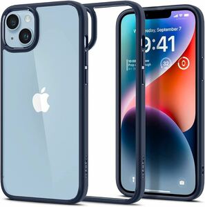 2317166 Spigen iPhone14 ケース ストラップホール付き クリア 耐衝撃 米軍MIL規格取得 黄変なし TPU バンパーケース 2重構造