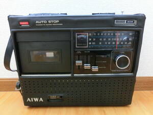 中古品 保管品 動作未確認 AIWA アイワ カセットラジオレコーダー ラジカセ ３バンド カバー付き TPR-210/激安1円スタート