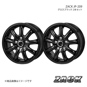 ZACK JP-209 インプレッサ GDB アルミホイール2本セット 【16×6.5J 5-100 +48 グロスブラック】