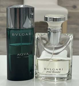 【D2933SS】BVLGARI 香水 2本セット AQVA poue Homme ブルガリ アクア プールオム オードトワレ Eau de Toilette EDT スプレー メンズ