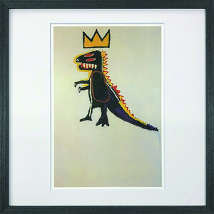 新品 アートフレーム バスキア Jean-Michel Basquiat Pez Dispenser,1984 （正規ライセンス品）/王冠 恐竜 現代アート 絵 絵画 子供部屋