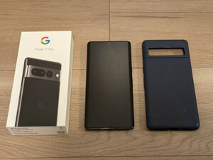 Google Pixel 7 Pro 128GB Obsidian SIMフリー コーティング済 動作確認済 付属品完備 spigen ケース付