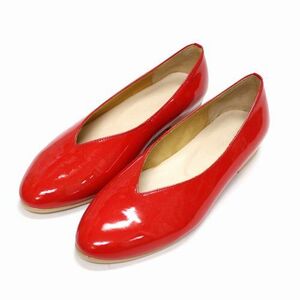 DELMONACO デルモナコ V-pumps / enamel エナメル パンプス 22.5 レッド