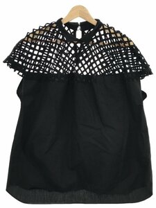 sacai サカイ 20SS mesh blouse ブロックレースブラウス ブラック サイズ：3