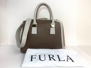 極美品★送料無料★ フルラ FURLA 2way レザー ショルダーバッグ トートバッグ