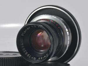 [超希少レンズ☆優良品] Carl Zeiss (カールツァイス) Planar 32mm F2 Cマウント / m4/3アダプター付! [保証] (52295)