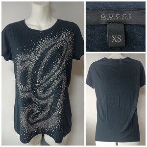 グッチ GUCCI Tシャツ 半袖 カットソー トップス ブラック 素敵なデザイン