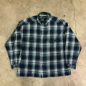 美品 23aw DESCENDANT VANNING PLAID LS SHIRT GREEN 3 ディセンダント フランネルチェックシャツ グリーン