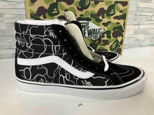 【タグ付き】A BATHING APE BAPE ベイプ x VANS バンズ LINE ABC CAMO SK8-HI VNOA38GF7BG スニーカー 30cm ホワイト xブラック 店舗受取可