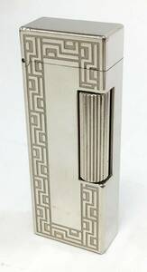 dunhill ガス ライター シルバー ローラー式 総柄 スイス 喫煙具 喫煙グッズ コレクション 雑貨 ダンヒル