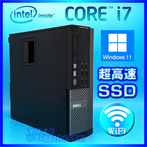 DELL SSD 新品 1TB (1000GB) HDD 1TB (1000GB) 大容量メモリ 20GB Windows11 Core i7 3770 Office2021 DtoDリカバリー Wi-Fi OptiPlex 7010