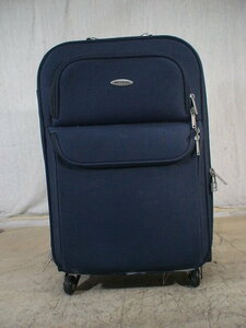 5279　BON VOYAGE　青　鍵付　スーツケース　キャリケース　旅行用　ビジネストラベルバック