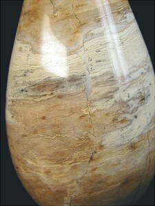 ♪即決【壽】重さ0.450Kg天然最高AAA級珍稀品孔雀石玉高彫花瓶
