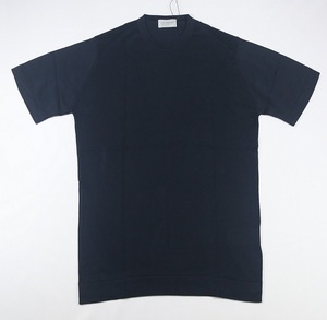 新品 John Smedley　ジョンスメドレー 最高級シーアイランドコットン　クルーネックTシャツ Mサイズ NAVY