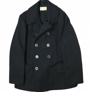 RRL ダブルアールエル 10BUTTON 13STAR WOOL P-COAT 10ボタン13スター ウールピーコート L ネイビー Double RL メルトン Pコート g15286