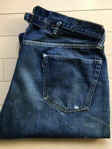 【37モデル】極上 濃紺 501XX 34×29 30年代 針バックルバック カモメステッチ 片面タブ LEVIS リーバイス 506XX 507XX 501 大戦 ビッグE 