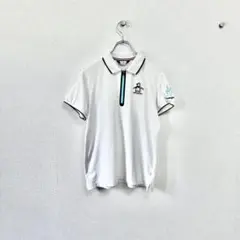 【極美品】Munsingwear マンシングウェア ハーフジップ 半袖ポロシャツ