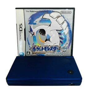 【Nintendo/ニンテンドー】DSi メタリックブルー TWL-001 ポケットモンスター ソウルシルバー 本体ソフトおまとめ◆9953