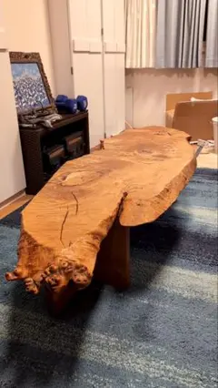 一枚板　天然木　テーブル　アンティーク　レトロ　家具