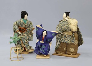 ■即決■ 江戸時代 能人形 衣裳人形 3体 ■ 日本人形 時代人形