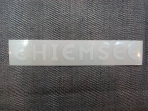 新品CHIEMSEE(キムジー)カッティングステッカーCHIEMSEEロゴ 15cm 白