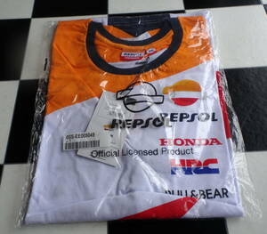 レプソル ホンダ チームウェア Tシャツ(白 XXLサイズ) Repsol Honda TEAMWEAR POLO HRC MotoGP #93 マルク・マルケス RC213V 