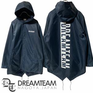 ドリームチーム DREAM TEAM DJ RYOW プロデュース フィッシュテール コーチジャケット メンズ L ネイビー ナイロンパーカー