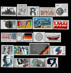ドイツ 1990年 単品発行記念切手揃い