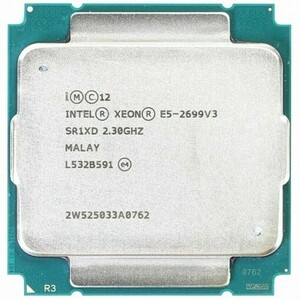 2個セット Intel Xeon E5-2699 v3 SR1XD 18C 2.3GHz 45MB 145W LGA2011-3 DDR4-2133 国内発