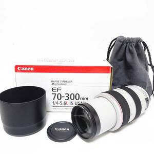 Canon ZOOM LENS EF 70-300mm f/4-5.6 L IS USM カメラレンズ 箱ソフトケース付き 動作未確認　80サイズ発送 K-2619728-282-mrrz