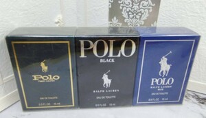 【未開封】【送料無料】ラルフローレン ポロ ブラック ブルー オードトワレ 15ml×3 POLO BLACK Blue EDT オーデトワレ 