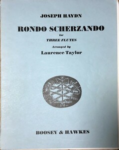 ハイドン ロンド・スケルツァンド (フルート三重奏 スコア+パート譜) 輸入楽譜 Haydn Rondo Scherzando for three flutes 洋書