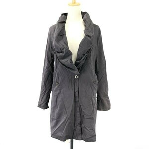 オズモーシス/OSMOSIS★ビッグカラー/ロングコート【ONE/レディースS/グレー系/gray】薄手/Coats◆pBH386