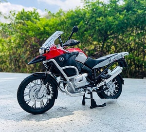 2色 完成品 ■ ダイキャス バイク ミニカー 合金 1/12スケール BMW R1200 GS レッド ブルー ■ ミニチュア オートバイ ミニカー G566