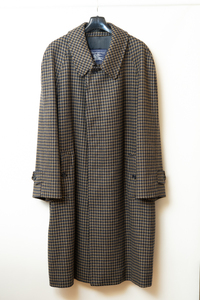 バーバリー 別注 千鳥 キャメルライニング ウール コート バルマーカーン アナトミカ Burberrys Coat made in England 42 美品