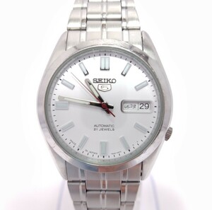 SEIKO 5 セイコーファイブ 7S26-03B0 自動巻き 21石 デイデイト／稼働品☆１円～