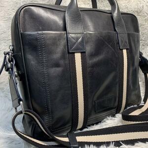 美品 Bally バリー ブリーフケース 2way トレスポ ビジネスバッグ 通勤 オールレザー ショルダーバッグ バック ハンドバッグ 鞄 カバン