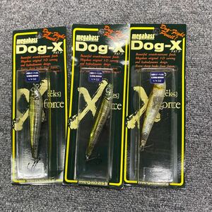 03655 新品未使用オールド メガバス ドッグ-X スライディング Dog-X 3つセット（1999×1/2001×2）Megabass