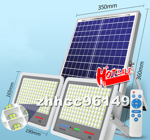 稀少品 ソーラーライト LED投光器×2 街灯 屋外用 防水 高輝度 照明 防犯ライト 庭用 ガーデンライト 駐車場 4000W