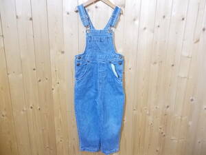 e161◆Levis 38206 デニムサロペット◆サイズ5 キッズ 子供 US古着 90年代 リーバイス デニムオーバーオール 白タブ ライトブルー色 