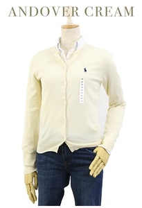 新品 アウトレット 15778 レディース Mサイズ カーディガン polo ralph lauren ポロラルフローレン ANDOVER CREAM