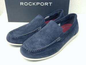 ★新品 25.5cm US 7.5W ROCKPORT ロックポート BL4 VENETIAN ベネットレーン4 ベネチアン CG9928 スエード スリッポン シューズ 靴ネイビー