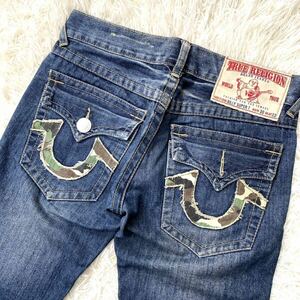 1円〜　良品　TRUE RELIGION トゥルーレリジョン　メンズ　デニム　パンツ　ビリー　スーパーT 迷彩　カモフラ