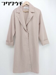 ◇ ◎ natural couture ナチュラルクチュール ベルト付 長袖 コート サイズF ピンク レディース