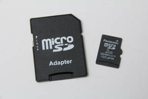 2GB microSDカード　Panasonic ●アダプター付
