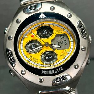 希少 美品 CITIZEN シチズン PROMASTER プロマスター C451-000907 腕時計 クオーツ アナデジ ダイバーズウォッチ メンズ 新品電池交換済み