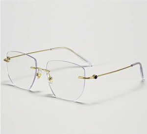 送料無料　超軽量 メガネフレーム　フチなし ツーポイント　眼鏡　レンズ交換可能　チタン　男女兼用　 sc0182